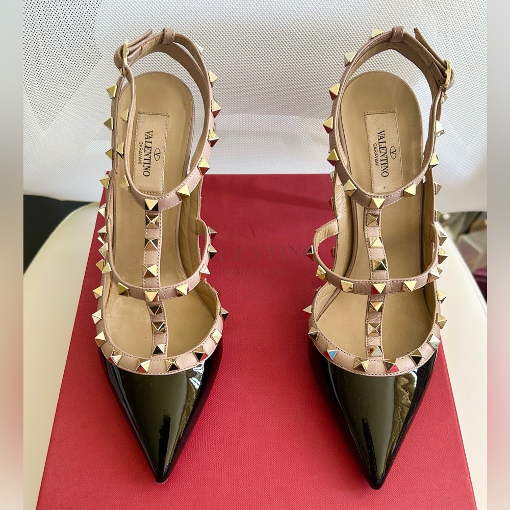 Valentino Black Rockstud Heels